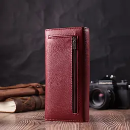 Горизонтальний жіночий гаманець з натуральної шкіри ST Leather 22516 бордовий - мініатюра 9