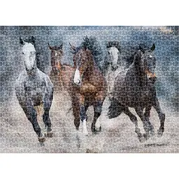 Пазли тришарові Interdruk Horses 3, 1000 шт. (384980) - мініатюра 3