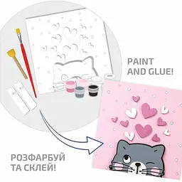Набір картина 3D Rosa Talent Кошеня МДФ ґрунтоване 18х18 см - мініатюра 2