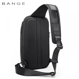 Однолямковий рюкзак через плече Bange BG-7566 7л Сумка-слінг із USB-роз'ємом Gray (19368) - мініатюра 3