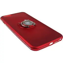 Чохол-накладка Shengo Soft-touch holder TPU Case iPhone 6 Plus/6S Plus Red - мініатюра 3