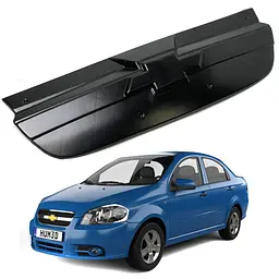 Зимова накладка на радіаторні решітку Chevrolet Aveo 06-11 Пластик Гладкий AutoElement