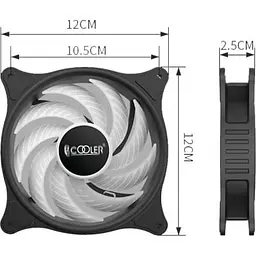 Кулер до корпусу PcCooler (FX-120-3) - мініатюра 6