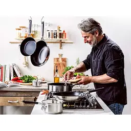 Сковорода KitchenAid Classic Stainless Steel 20 см з керамічним покриттям (CC005700-001) - мініатюра 3