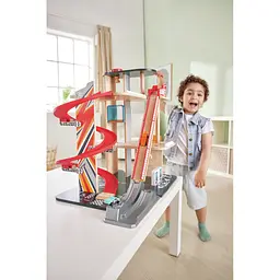Автотрек Hape з гаражем і машинками (E3019) - мініатюра 8
