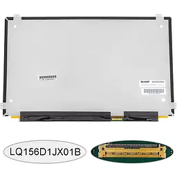 Матриця 15.6 LQ156D1JX01 3840х2160, 40pineDP, IPS, 330cd/m2, 100% RGB, LED, SLIM горизонтальні та вертикальні вушки, глянець, роз'єм праворуч знизу для ноутбука