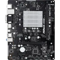 Материнська плата ASRock N100M (Quad-Core N100 3.4GHz, 1xDDR4 DIMM, VGA/HDMI/DP, 1xPCIe, 2xSATAIII, M.2, GLan, mATX)
