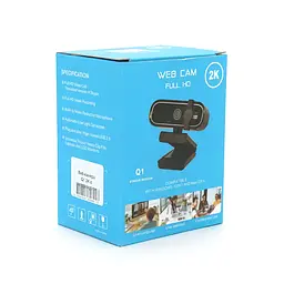Вебкамера з гарнітурою Q1, 720p, автофокус, пласт. корпус, Black/Silver, Q100 - мініатюра 2