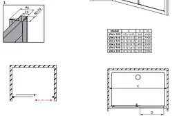 Душові двері Radaway Premium Plus DWJ 110 см скло фабрік 33302-01-06N - мініатюра 5