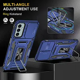 Ударостійкий чохол Camshield Army Ring для Samsung Galaxy M23 5G / M13 4G Синій / Navy - мініатюра 3