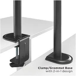 Настільне кріплення для моніторів HiSmart HS082437 17-32` Black [109027] - мініатюра 2