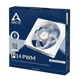 Корпусний вентилятор 140 мм Arctic P14 PWM ACFAN00223A White/Transparent - мініатюра 3
