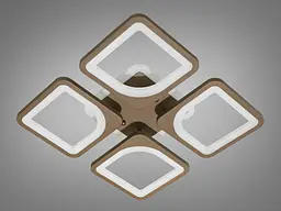 Світильник стельовий LED Diasha S8060/4CF, 80W, 3200K-6000K, коричневий метал, сучасний стиль - мініатюра 3