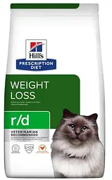 Сухий корм Hill's Prescription Diet r/d Weight Reduction лікувальний при надмірній вазі для котів з куркою 3 кг