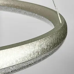 LED люстра підвісна в подвійному кільцевому корпусі Ø 65+83 см | Line F | Арт. MJ342-800+600 Ice Flower Silver - мініатюра 6