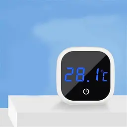 Цифровий термометр для акваріума 43×43 мм самоклеючий з LCD дисплеєм білий (SKU-165) - мініатюра 3