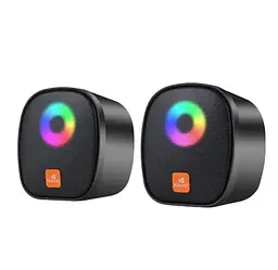 Компьютерные колонки Kisonli X11 RGB, 6Вт, для ПК и ноутбука - мініатюра 1