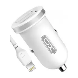 Зарядний пристрій XO 2xUSB 2.1A + cable USB to Lightning white (TZ08-L-WH)