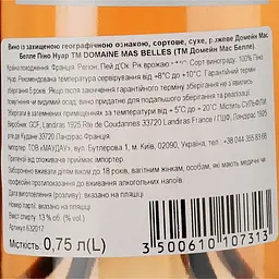 Вино Domaine Mas Belles Eaux Pinot Noir Rose 2021 IGP Pays D'OC рожеве сухе 0.75 л - мініатюра 3