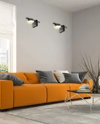 Бра, настінний світильник Goldlux 326232 Joy GX53 1x10W 4000K 660Lm IP20 Чорний - мініатюра 3