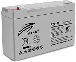 Акумуляторна батарея для ДБЖ Ritar AGM 6 V / 12 А*ч (RT6120A)
