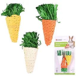 Flamingo Carrots Small фламинго іграшка для гризунів у вигляді моркви для гігієни зубів 3шт 2х8 см 2х8 см