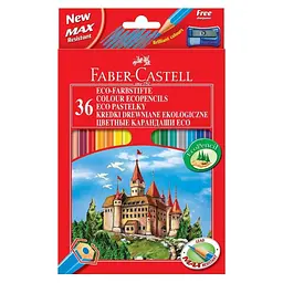 Олівці кольорові "Faber-Castell" 36 кол. /120136/ "ЗАМОК І ЛИЦАРІ" картон (1/4)