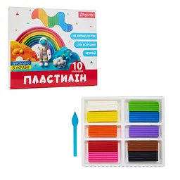 Пластилін 1Вересня 10 кол., 200 г Classic (540665)