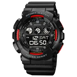 Чоловічий наручний годинник 1857RD Black-Red Skmei acs0030531