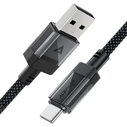 Дата кабель Acefast C12-04 USB to Type-C 3A (1.2m) Black - мініатюра 4