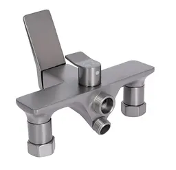 Змішувач для ванни Qtap Presto з душовим гарнітуром Graphite QTPRE2601GRP45583 - мініатюра 4