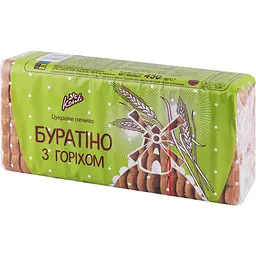 Печиво Konti цукрове Буратіно з горіхом фас. 450 г - мініатюра 2