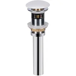 Донний клапан з переливом Qtap PU02O 70x70x227.5 White, Білий