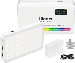 Накамерне світло Ulanzi Vijim VL120 RGB White [82928] - мініатюра 3