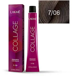 Перманентна фарба для волосся Lakme Collage Creme Hair Color відтінок 7/06 60 мл - мініатюра 2