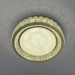 Стильна стельова LED-люстра з кришталем для вітальні Linisoln 3218-600 FG золото 160 Вт 60 см до 22 м2