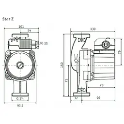 Циркуляційний насос Wilo Star-Z 20/1 EM (4028111) - мініатюра 2