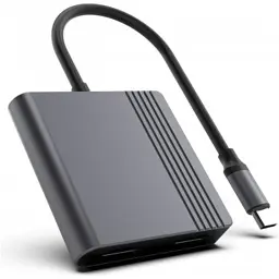 Перехідник USB-C M to HDMI F + DisplayPort F 4K60Hz Cablexpert (A-CM-HDMIFDPF-01) - мініатюра 3