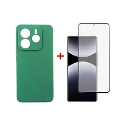 Чохол до мобільного телефона Dengos Kit Xiaomi Redmi Note 14 case Soft + glass (Mint) (DG-KM-131)