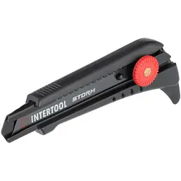Ніж сегментний будівельний висувний Intertool Storm 18 мм гвинтовий для лінолеуму HT-0539