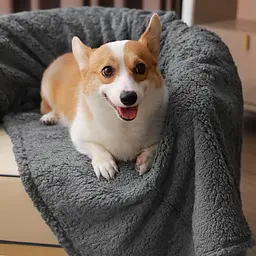 Ковдра для тварин Derby Calming Blankets Fluffy Premium Fleece сірий 40х60 см - мініатюра 3