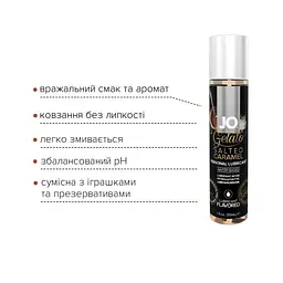 Лубрикант System JO H2O зі смаком солоної карамелі та морозива 30 мл (796494410233) - мініатюра 2