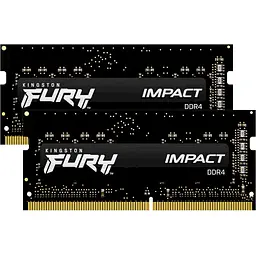 Модуль пам'яті Kingston Fury DDR4 32Gb (2x16) Impact 3200 MHz Sodimm (KF432S20IBK2/32)