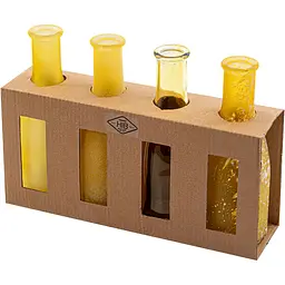 Набір ваз Lefard Bottle amber 18 см 4 шт. (804-115) - мініатюра 6