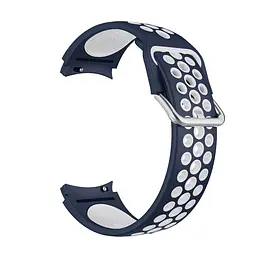 Браслет Galaxy Uniq для Samsung Galaxy Watch 6 Classic 43mm 6 Classic 47mm - синьо-білий ширина кріплення 20мм силікон Watchbands (W40-4WB56377686) - мініатюра 2