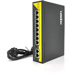 POE комутатор Merlion 8 POE 10/100 + 2 RJ45 10/100 + вбудований блок живлення 52V 1.8A