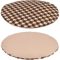 Лежак для тварин BronzeDog Comfort круглий S 45х11 см бежевий з коричневим - мініатюра 3
