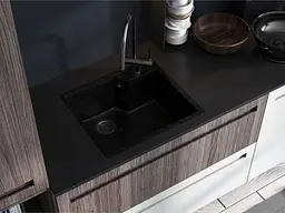 Кухонна мийка Miraggio LISA black (0002249) Граніт, Під стільницю/Врізна, Чорний - мініатюра 7