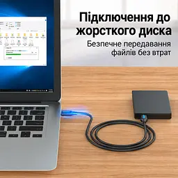 Кабель Vention CONBI USB 3.0 USB-A - USB-A 3 м чорний (CONBI) - мініатюра 10