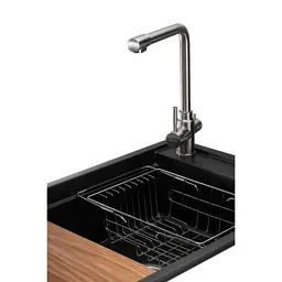 Мийка кухонна GRANADO Optimal Estella black (+ змішувач Badalona LUX inox + дозатор Redondo inox + коши (ksg0201) - мініатюра 2